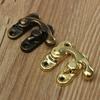 New 10PCS 32x27mm Antique Bronze Iron Padlock Hasp Hook Lock for Mini Jewelry Wooden Box with Screws Furniture Hardware