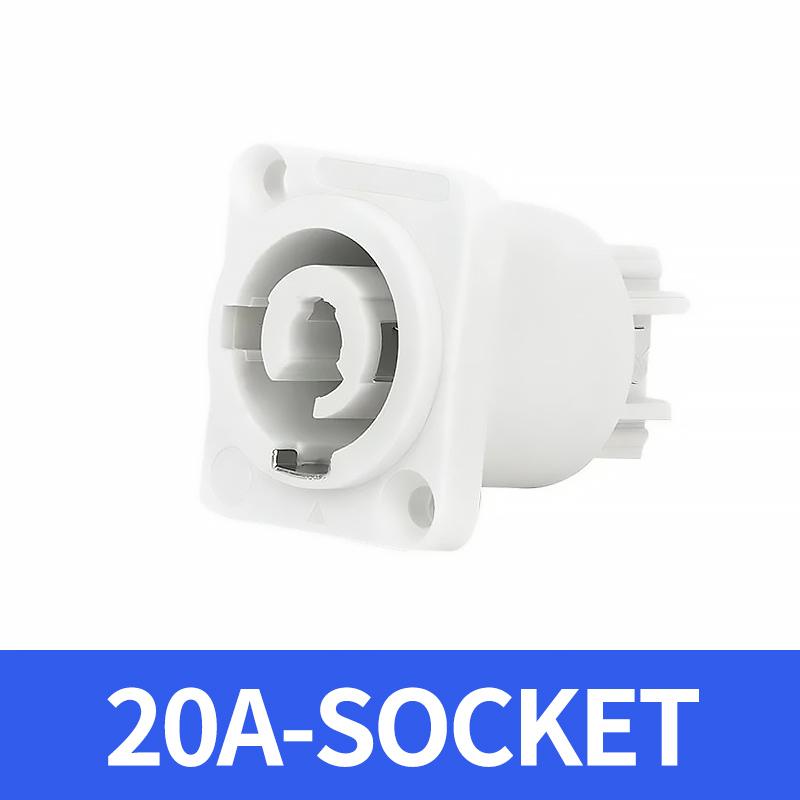 5/10/20PCS 3Pin NAC3FCA NAC3FCB Power Connector LED Speakon Male Plug Blue (Input)+White (Output) Plug+Female Socket 20A 250VAC