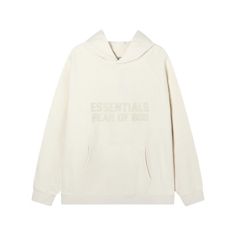 Trendy Brand Essentials Unisex Flocking Letter Hoodie - Loose Fit, Plus Velvet, Long Sleeve Sweater