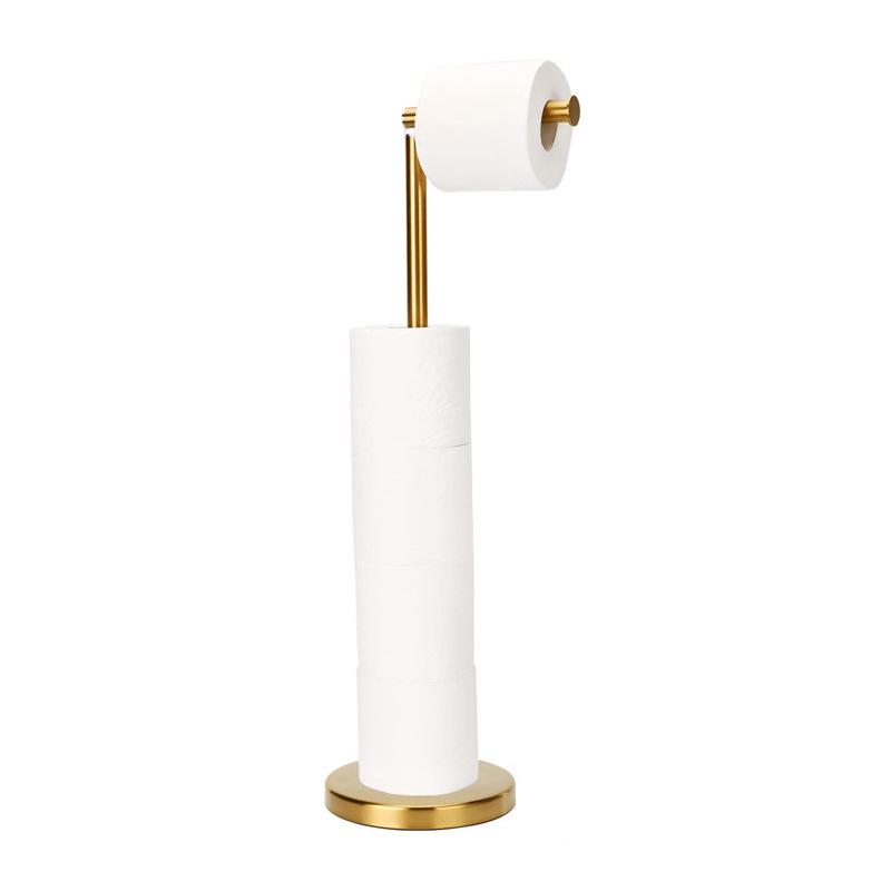 Напольный держатель для туалетной бумаги из нержавеющей стали, конструкция без сверления