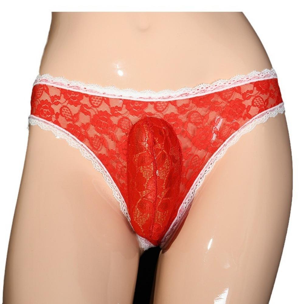 Qinghe Мужское нижнее белье Вертикальная сумка Яйцо Сексуальная Любовь Женский кружевной комплект Jj Трусы Парное нижнее белье Чулки Шорты