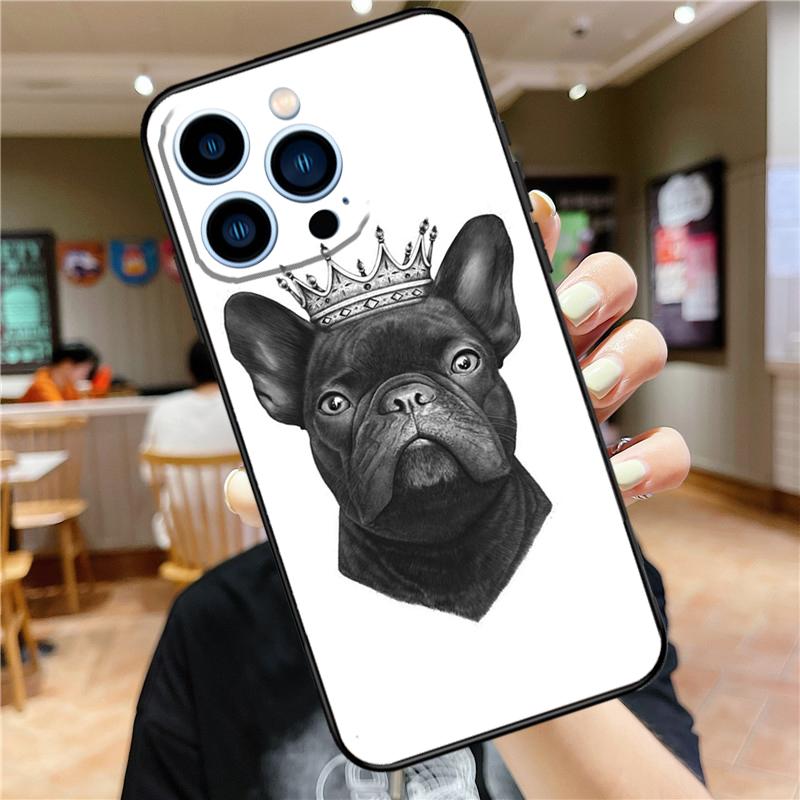 Чехол для iPhone 17 Pro Max 16 15 14 11 12 13 Mini Plus 16e 17 с французским бульдогом, бампер, защитная крышка, аксессуары