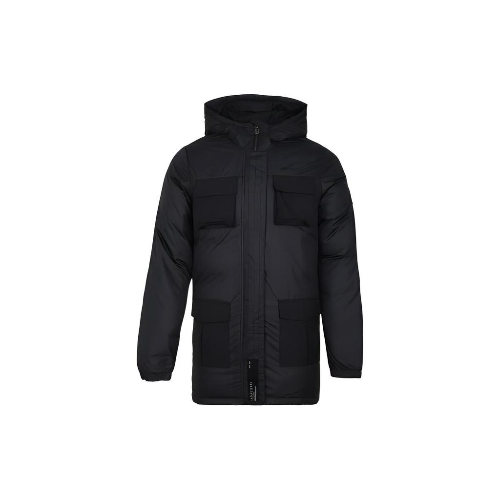adidas Мужские пуховики Neo Черные С капюшоном Умеренные Другие DU2393