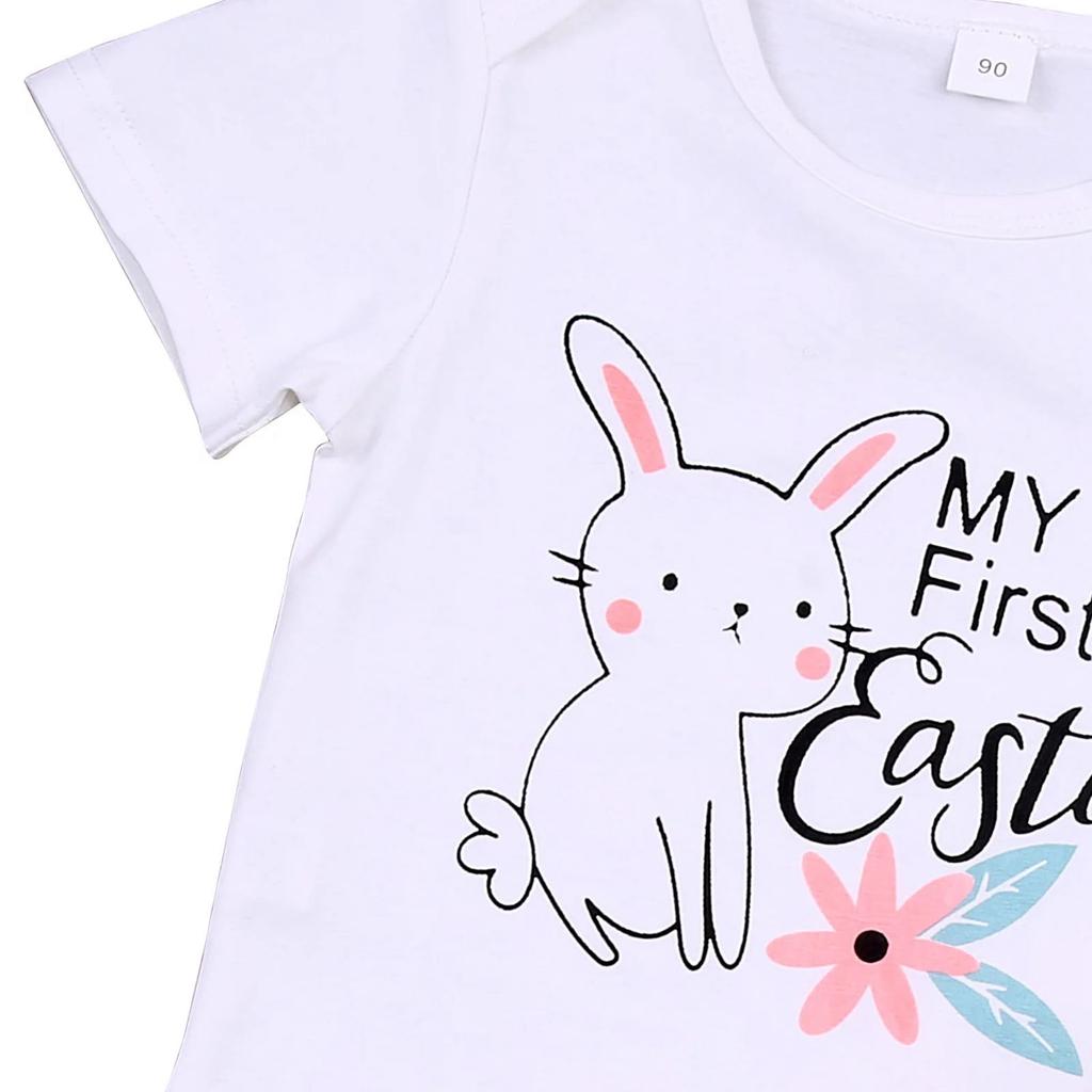 Костюм на гусеничном ходу для малышей, комбинезон с пасхальным кроликом, комплект из трех предметов