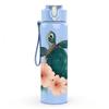 1PC Floral Sea Turtle Print 750ml Color Plastic Sports Water Bottle Leakproof Flip Straw Lid Suitable for Sports Office Home Use