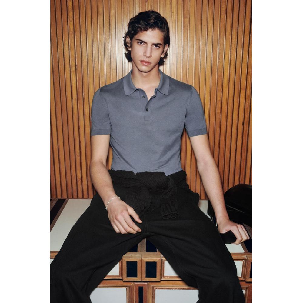 COS Рубашка-поло из японского трикотажного шелка