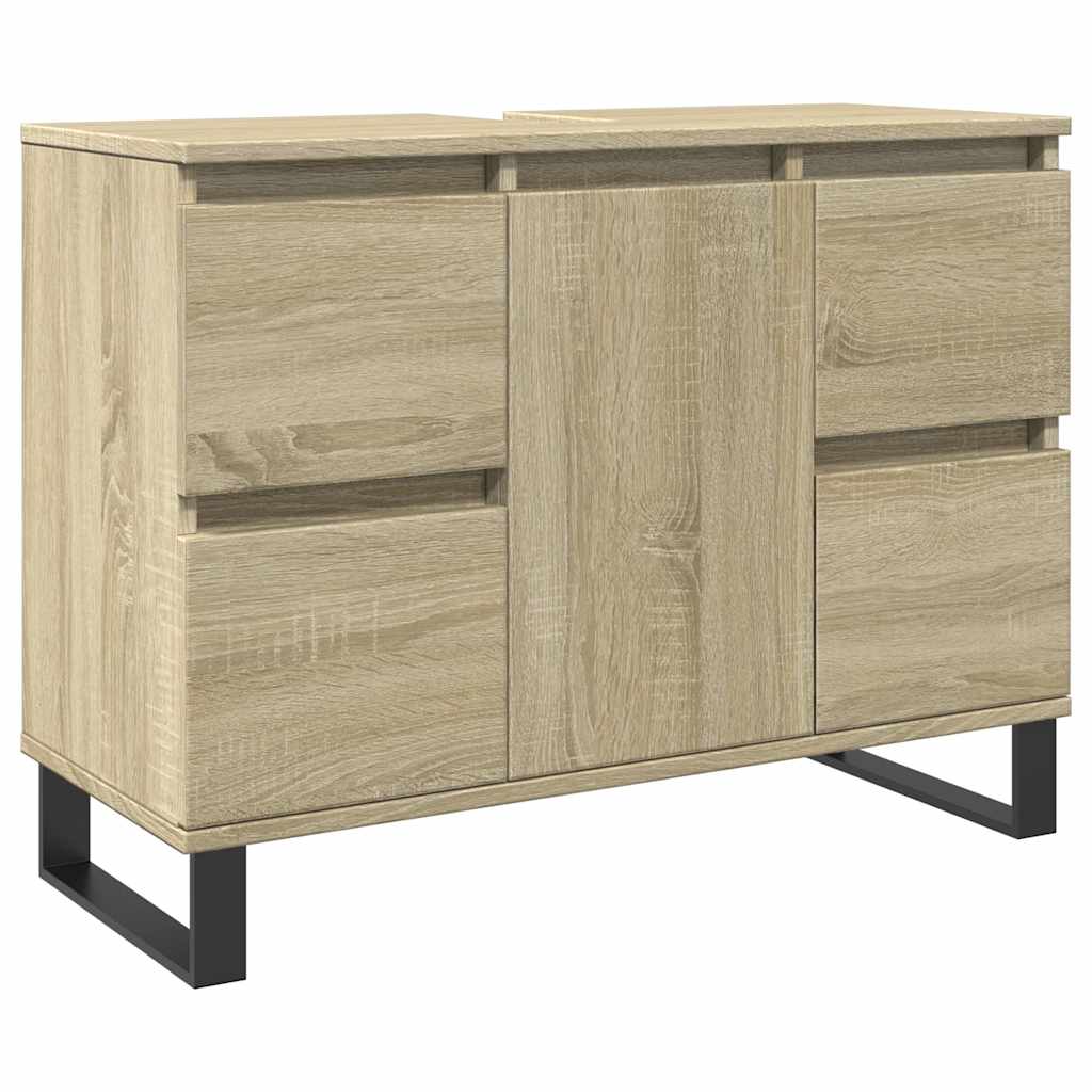 Bathroom Cabinet Sonoma Oak 80x33x60 cm Particleboard