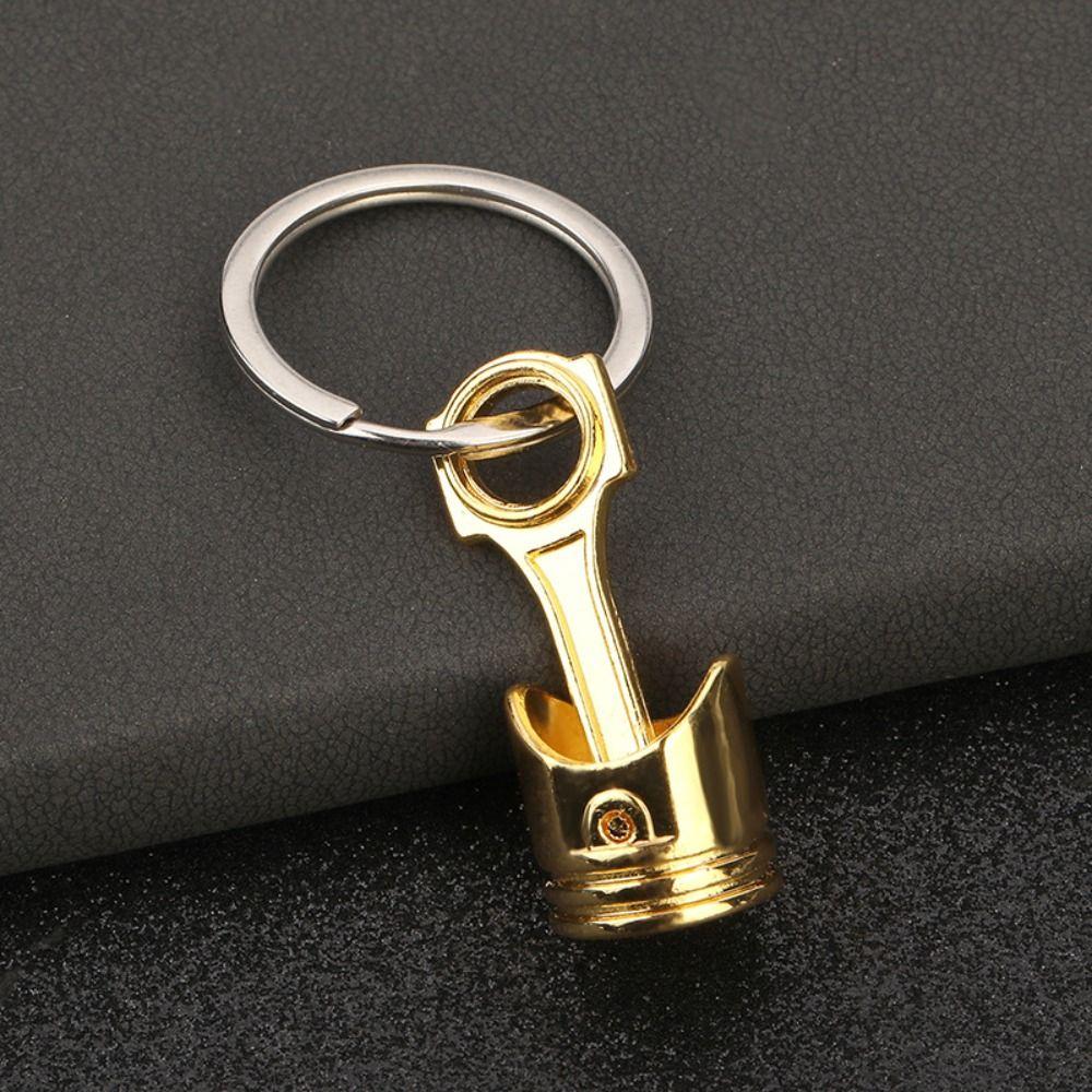 Car Accessories Piston Model Keyring Zinc Zinc Alloy Car Engine Piston Keychain Personality   Key Buckle
