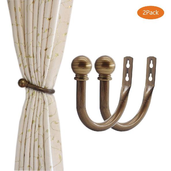 Decorative Curtain Holdbacks,ULIFESTAR Wall Mounted Window Drapery Tiebacks Hooks Drape Holdbacks Holders for Bedroom,Livingroom,Office with