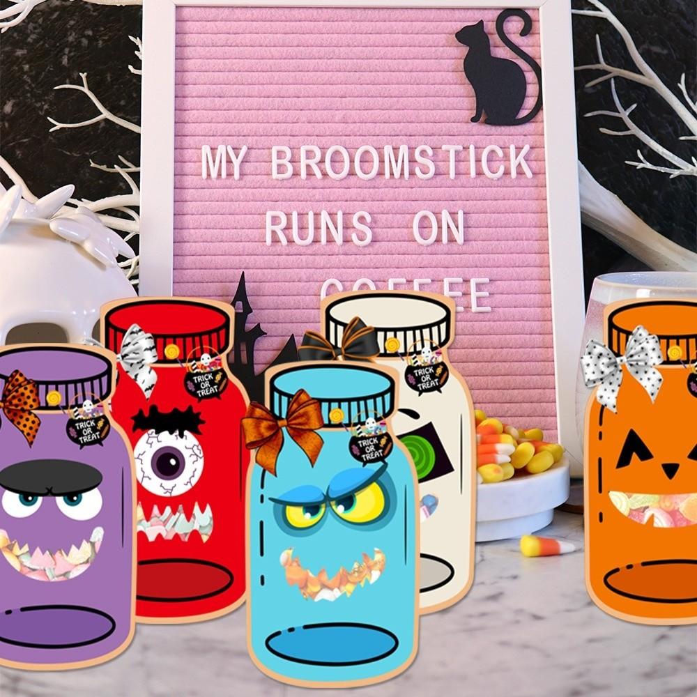 9PCS Halloween Props Gifts Bags Bottle Festival Children's Candy Jar Gifts Candy Packaging