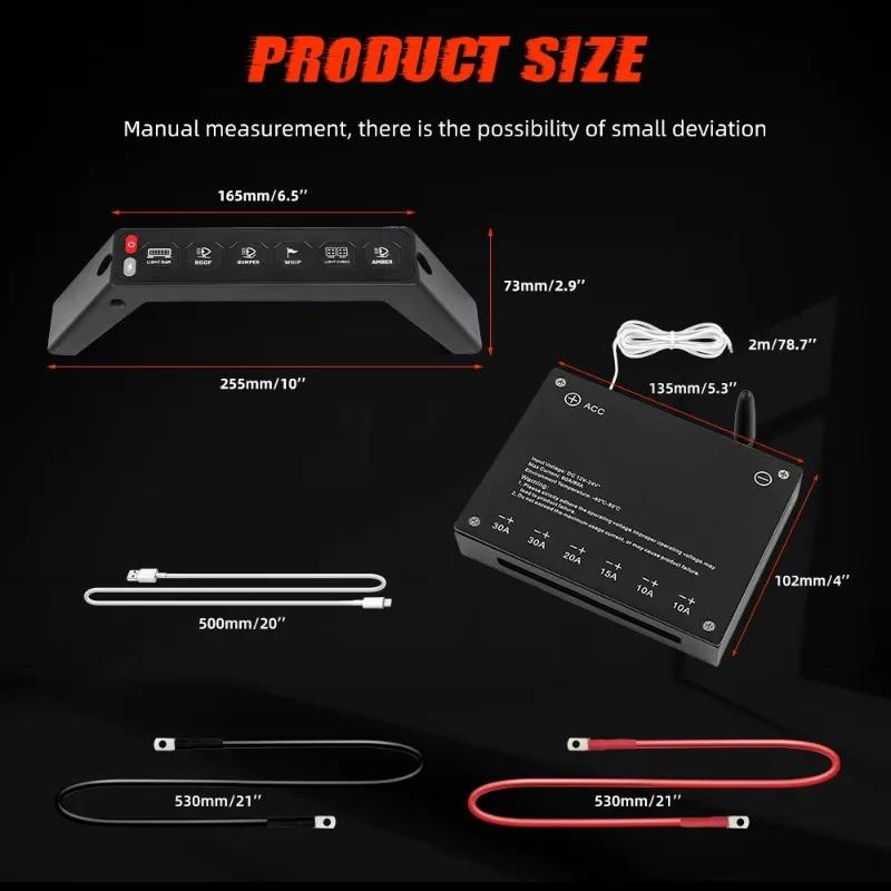 Grab Handle Switch Panel for Jeep Wrangler JL 2018-2025 Multifunction Wireless Grab Handle Switch for Jeep Gladiator 2020-2025