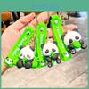 Holding Panda Side Bamboo Shoot Key Chain Cute Cartoon Girl Backpack Pendant