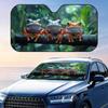 Animal Frog Print Sun Visor Foldable Universal Car Windshield Sun Shade UV Protection Heat Insulation Foldable Cover