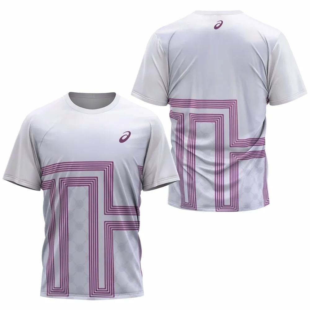 Мужская спортивная футболка для бадминтона, настольного тенниса, для бега на открытом воздухе, фитнеса, с коротким рукавом, свободные топы, летняя повседневная футболка с круглым вырезом, быстросохнущая