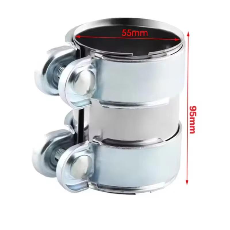 Exhaust Clamp 45Mm 50Mm 55Mm 60Mm 65Mm Exhaust Tube Pipe Connector Joiner Sleeve Clamp Adjustable Tip