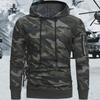 Осенние и зимние мужские толстовки в стиле милитари, толстовка с капюшоном на молнии, повседневная спортивная камуфляжная толстовка с капюшоном, пуловер, камуфляжный свитер, пальто большого размера