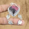 Wedding Gift For Her 925 Sterling Silver Natural Rhodonite Gemstone Pendant