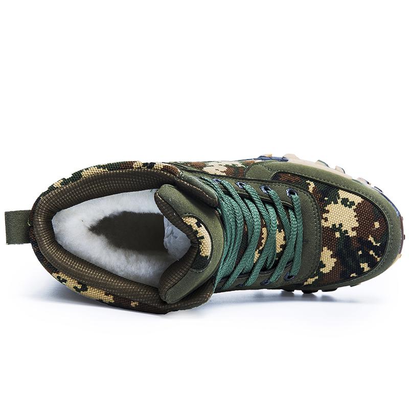Большие размеры 40-47, новейшие зимние ботинки Holfredterse для мужчин, камуфляжные меховые широкие ботильоны, водонепроницаемая походная обувь для активного отдыха