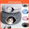 Войлочное гнездо для кошки Круглая лежанка для кошки в форме пончика Идеально подходит для всех сезонов Стильная и практичная