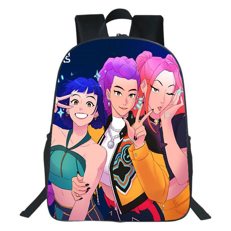Demon Hunters Student & Kids 40CM Backpack - KPop Huntress Twin Shoulder Bag CLE