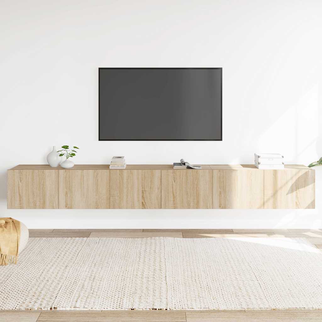 3 piece TV cabinet set Sonoma oak effect particle board