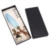 Feather Pen Set Vintage Ink Carved Metal Pen Writing Suit for Business Gift Table DecorationSky Blue