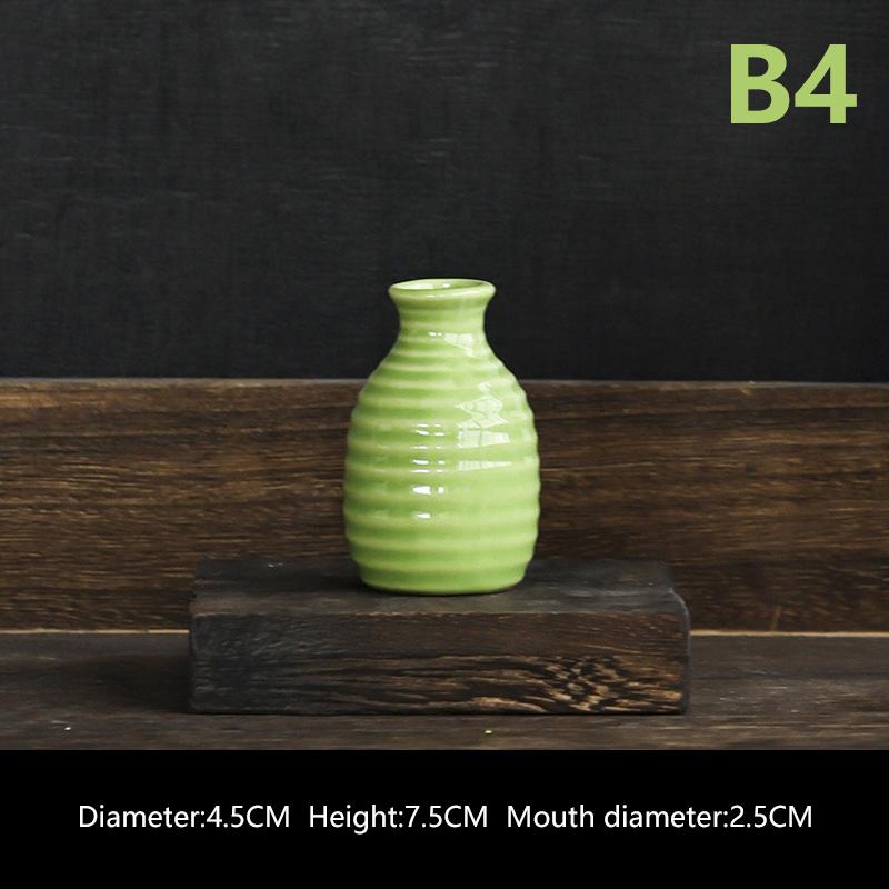 Мини-керамическая ваза для цветов, вазы для гидропоники в стиле скандинавского стиля, креативный декор комнаты, цветочные горшки для бутылок, настольные украшения, красочная ваза