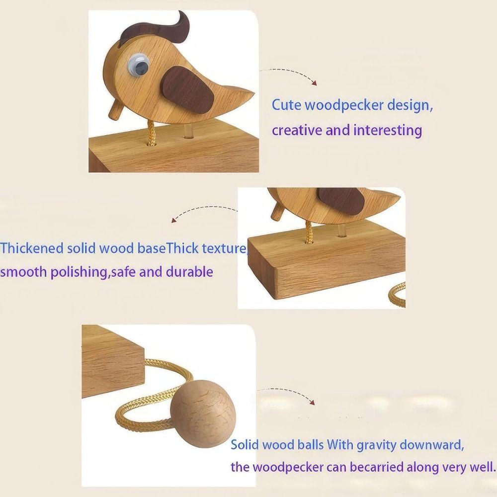Ручной дверной молоток, деревянный дверной звонок-дятел, ретро-инструмент для стука в дверь