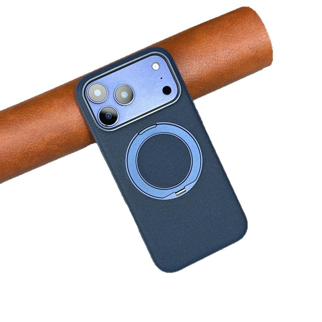 Магнитный вращающийся чехол-подставка для iPhone 16 Pro Max с технологичной тканевой оплеткой - 15-точечная защита