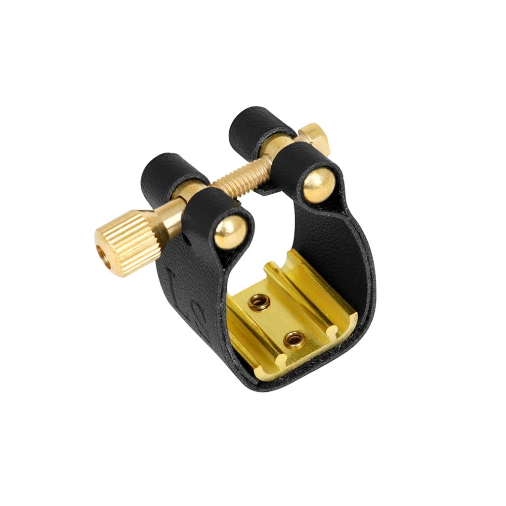 Mouthpiece Fastener Leather Ligature Fastener with Plastic Cap Soprano Saxophone Ligature Mouthpiece Cap Enduring