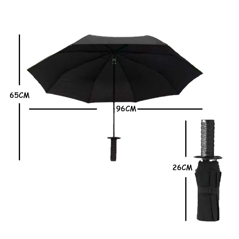 Creative Folding Umbrella Japanese Samurai Sword Umbrella Windproof Sunscreen Rainproof Personality Animation