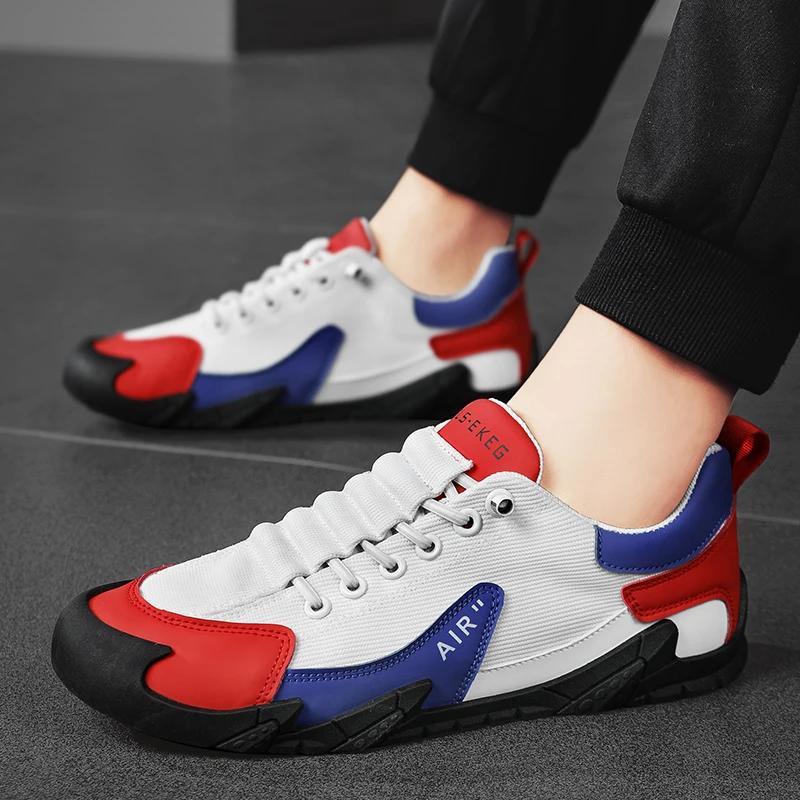 Модные мужские белые и красные кроссовки для кроссовок, мужская оригинальная повседневная обувь, роскошные дизайнерские новые беговые спортивные модные уличные удобные