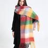Luxury Winter Scarf Women Plaid Cashmere Shawl Soft Elegant Lady Poncho Chuncky Pashmina Bufanda Tassel Echarpe Winter Clothing