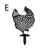Garden Decoration Outdoor Garden Backyard  Stakes Metal Hen Yard Decor Gift
