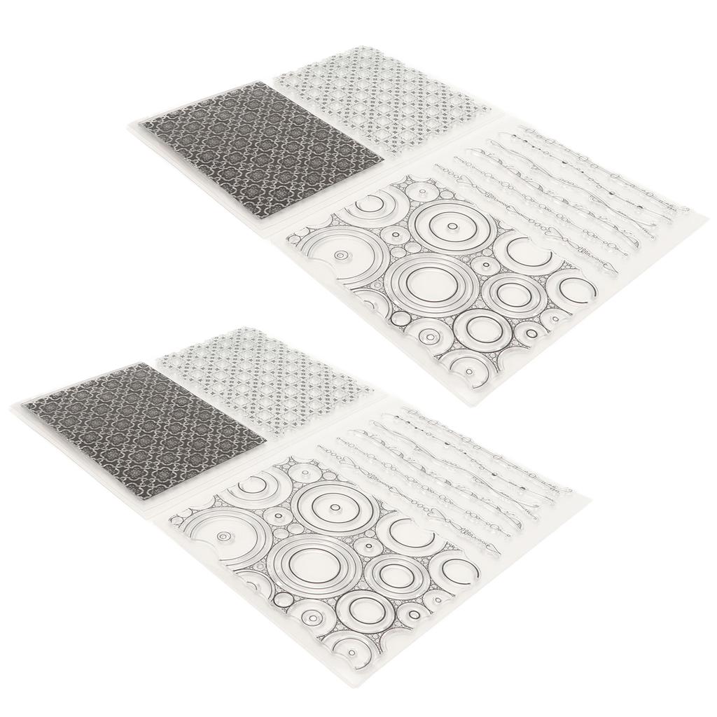 4 шт. Прозрачные штампы Интересный многоразовый материал Прозрачный внешний вид Тиснение Scr