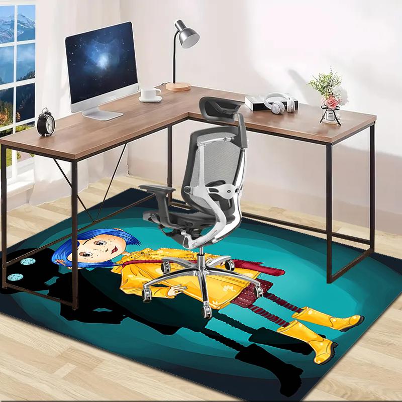 1pc C-Coraline (6) Design Area Rug - Non-Slip, Soft & Cozy Floor Mat for Living Room, Bedroom, Office - Indoor/Outdoor Decorative Carpet