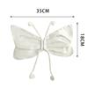 Apricot Satin Exquisite Three-Dimensional Butterfly Pair Flower Handmade Diy Jewelry Accessories Children'S Clothing Decorative Cloth Stickers