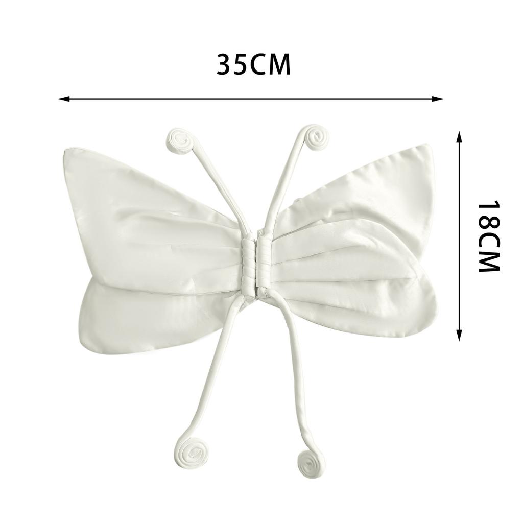Apricot Satin Exquisite Three-Dimensional Butterfly Pair Flower Handmade Diy Jewelry Accessories Children'S Clothing Decorative Cloth Stickers
