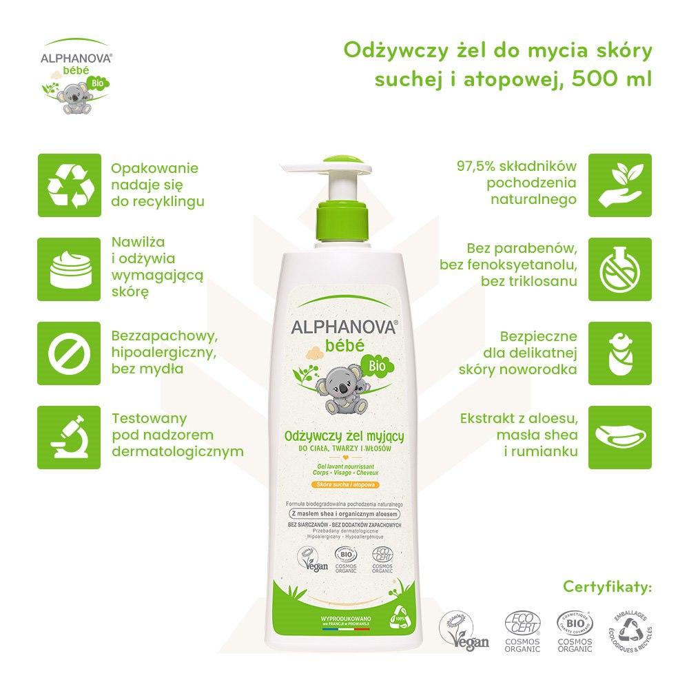 Odżywczy Żel Myjący Dla Dzieci 3W1, Do Skóry Suchej I Atopowej, 500 Ml
