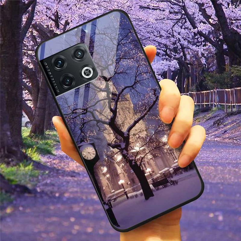 For OnePlus 10 Pro 5G Case 6.7'' Tempered Glass Starry Marble Hard Back Cover for One Plus 10Pro Funda Capa Oneplus10pro Coque