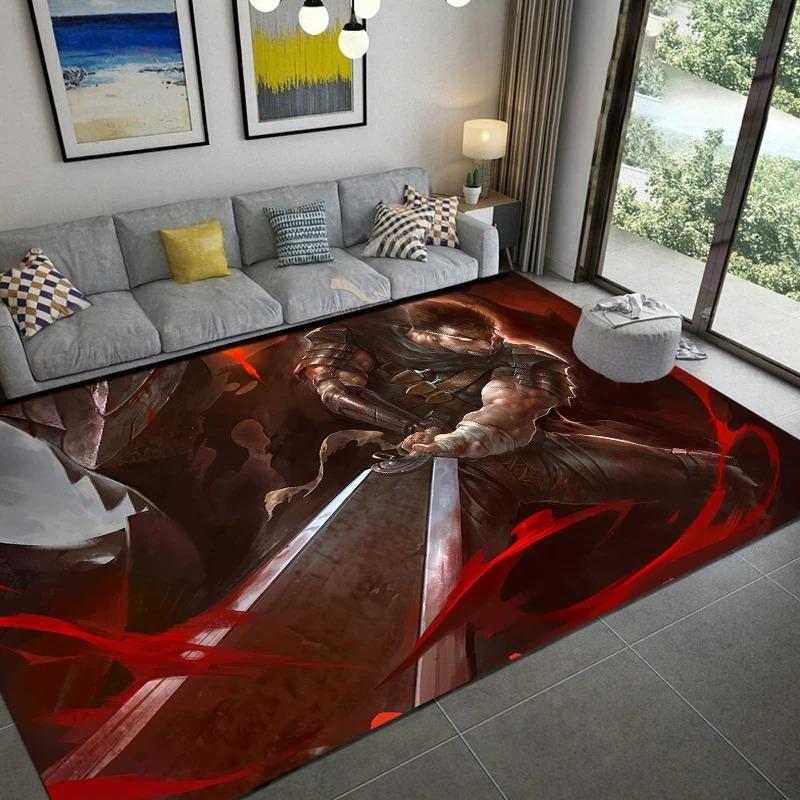 Ковер с японским аниме-паттерном для гостиной, спальни, дивана, кухни, ванной комнаты, придверный коврик, нескользящий коврик для пола, подарок, домашний декор, мягкий ковер