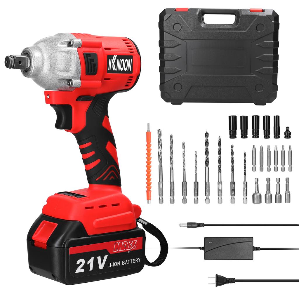 Household 2in1 21V Electric Drill Electric Wrench Set Rotation Ways Adjustment High Torque Power