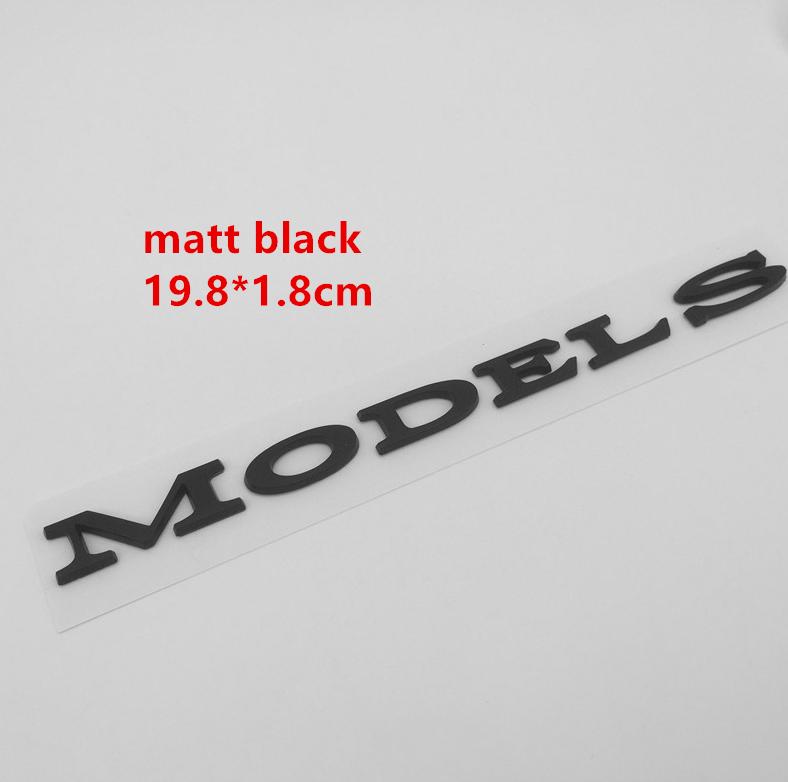 JDFN3 1pcs 3D ABS for Tesla Model S car Letter Front Hood Head Bonnet Emblem Rear Tail Trunk Sticker Badge Decal styling Accessories