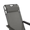 Folding Sun Loungers 2 pcs with Footrest Gray