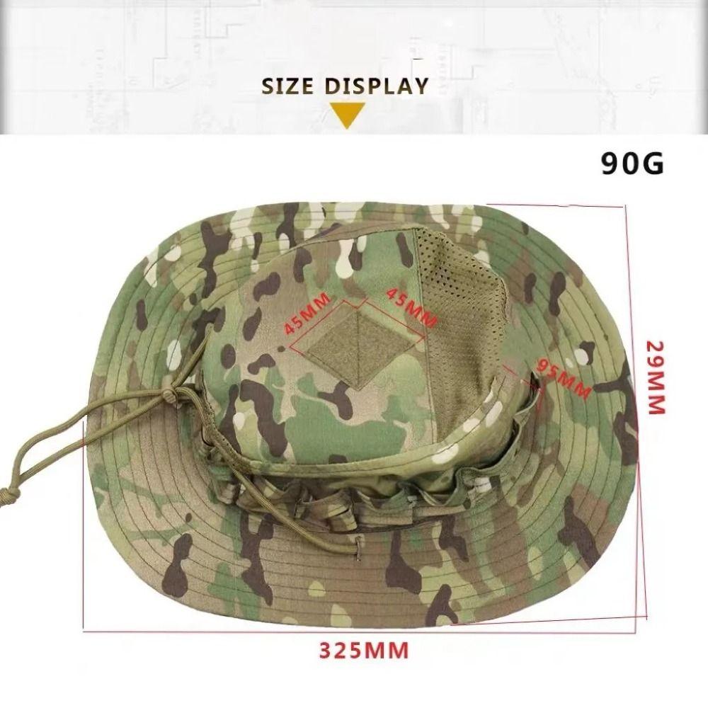 Large Brim Fisherman Hat Breathable Multicam Fishing Sun Cap Durable Bucket Benny Hats Hiking
