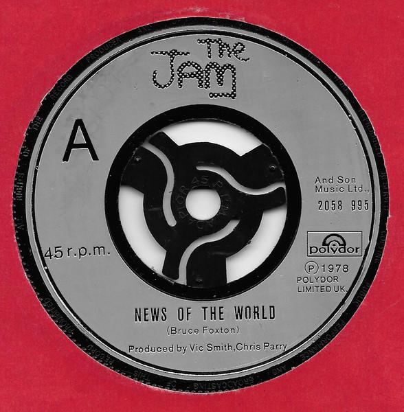 7-дюймовая пластинка JAM - News Of The World 2058995 Polydor 1983 UK Рок Б/У