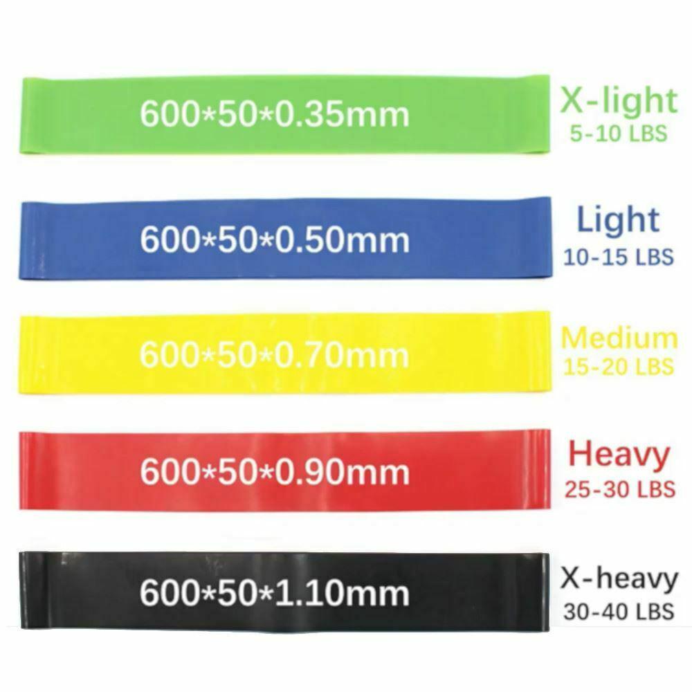 Maijiabao 5 шт. латексные растягивающиеся ленты, комплект для домашнего спортзала, фитнеса, йоги, ремни сопротивления