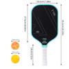 Pickleball Paddle Set T700 Carbon Fiber Matte Surface Quiet Grip Competitive Play