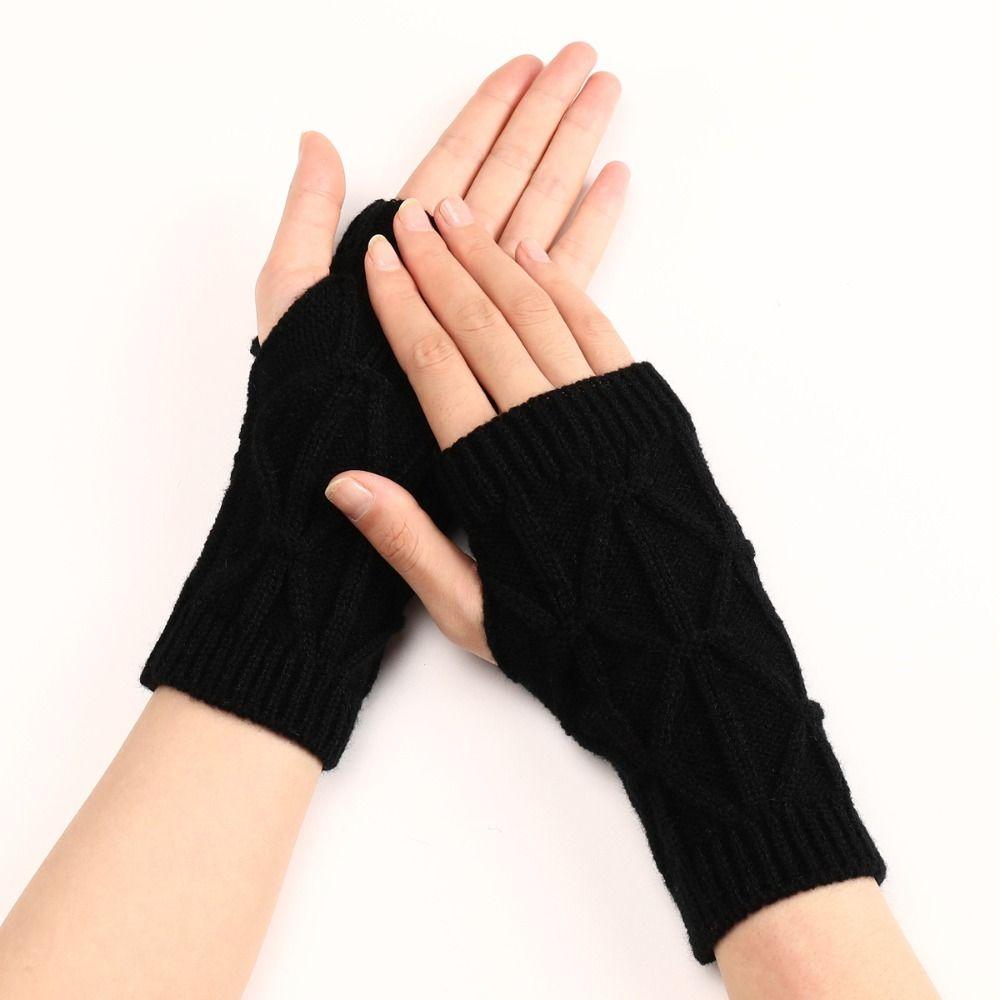Wrist Warmers Fingerless Gloves Half Finger Winter Mittens Fashion Wrist Gloves  Girl Boys