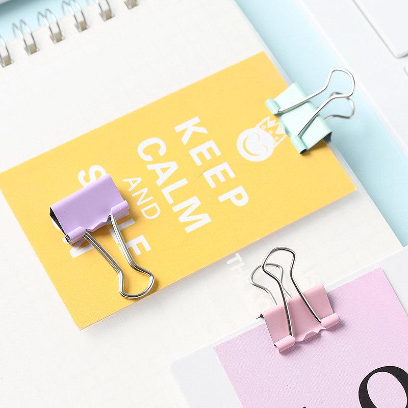 Lidemei Macaron цветные металлические длинные зажимы для офисных принадлежностей